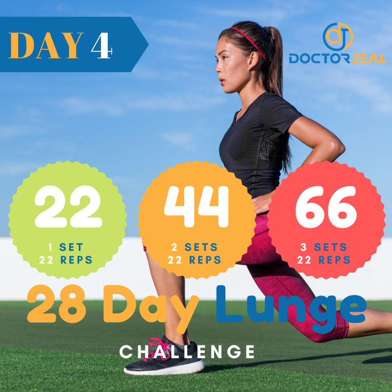 28 Day lunge Challenge Target Day 4