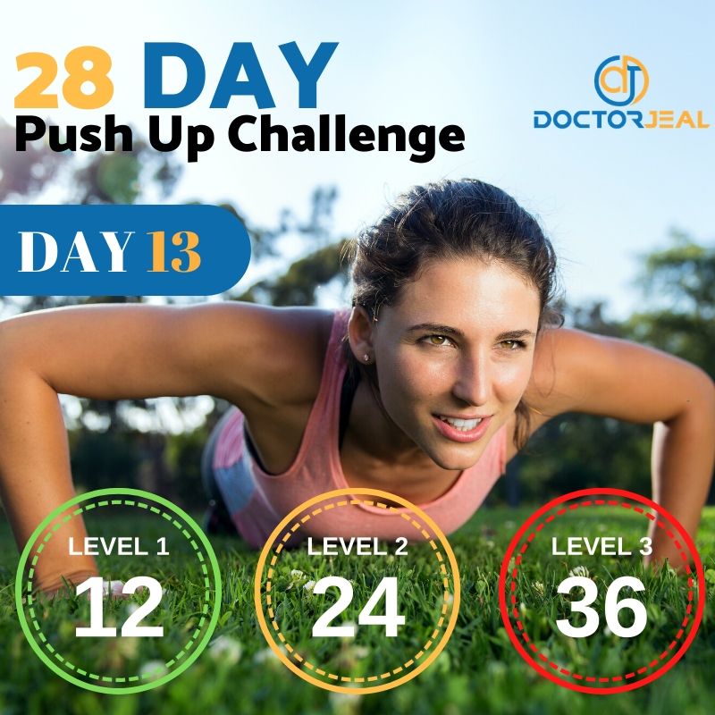 28 Day Push Up Challenge Daily Targets Day 13