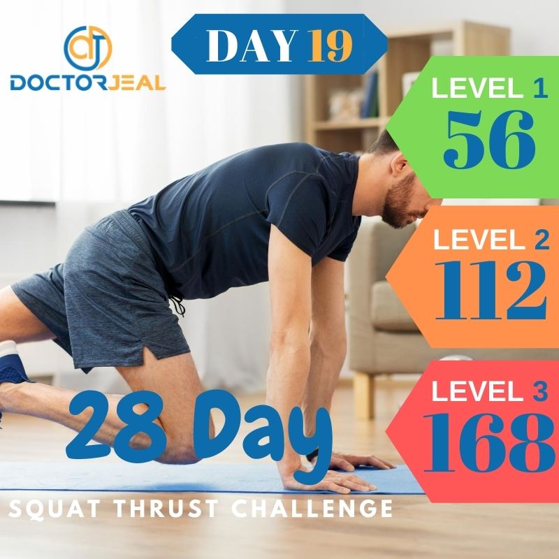 28 Day Squat Thrust Challenge Male Day 19