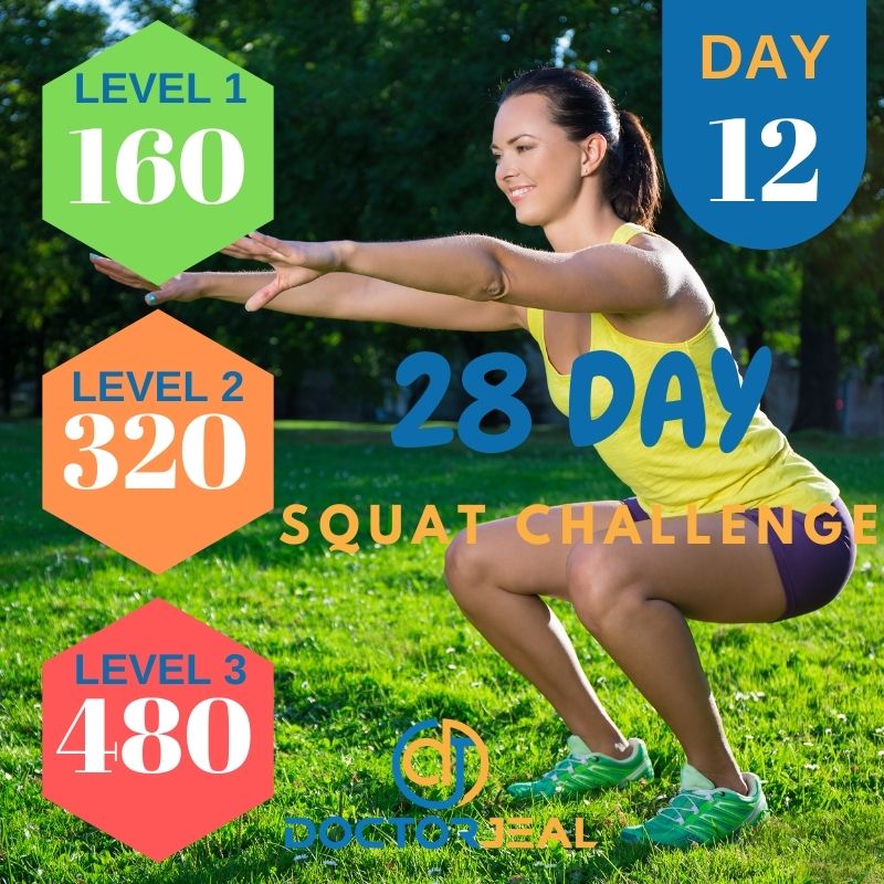 28 Day Squat Challenge Targets - Female - 12