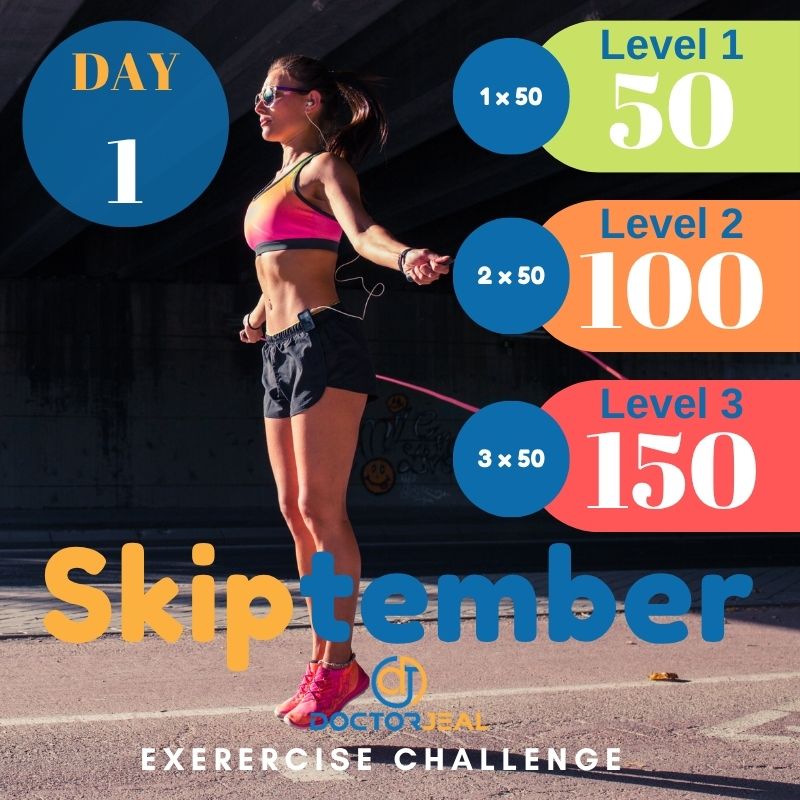 September Skipping Challenge (Skiptember) Target Guide Day 1
