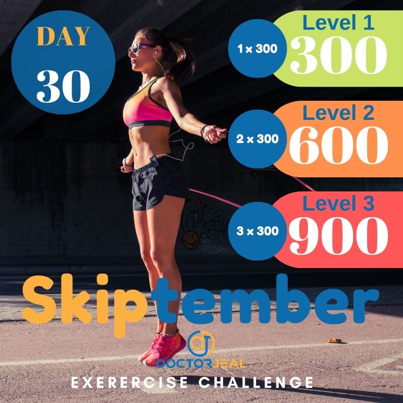 September Skipping Challenge (Skiptember) Target Guide Day 30