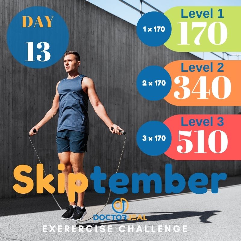 September Skipping Challenge (Skiptember) Target Guide Day 13