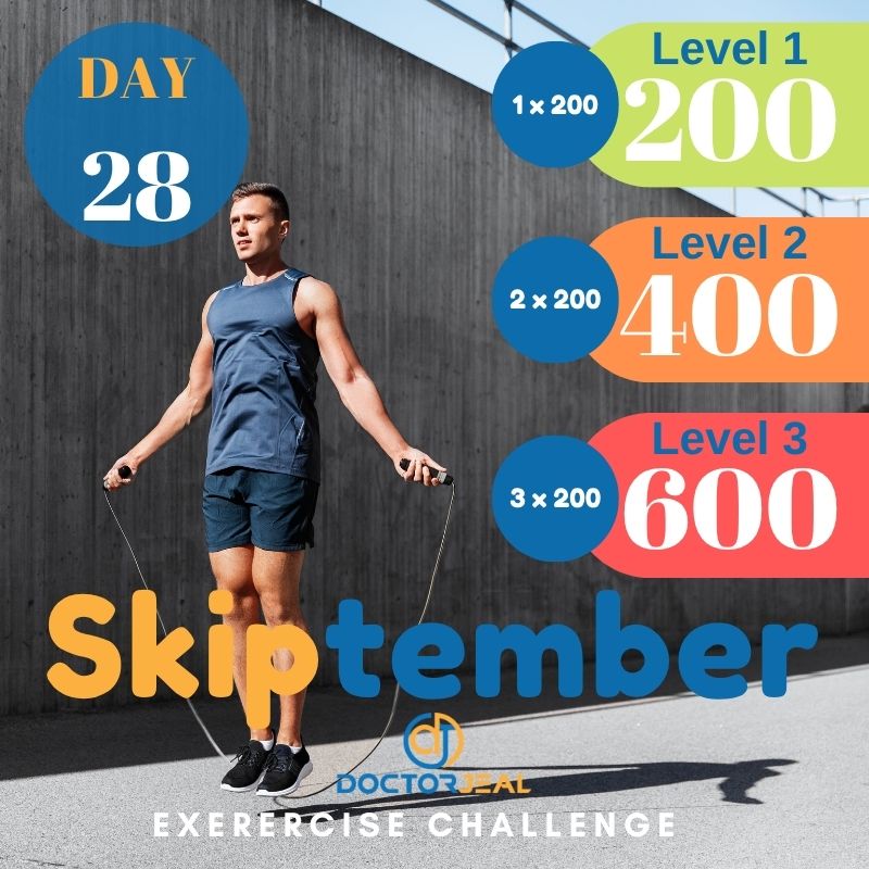 September Skipping Challenge (Skiptember) Target Guide Day 28